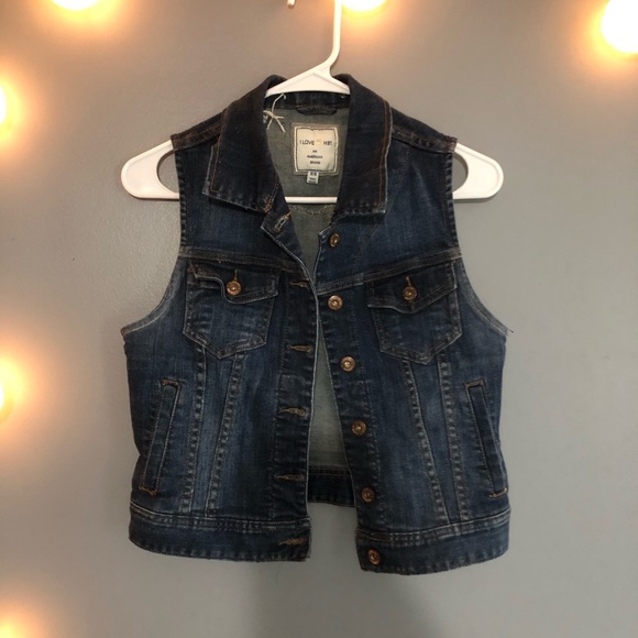 Jackets & Blazers - Cropped Jean Vest